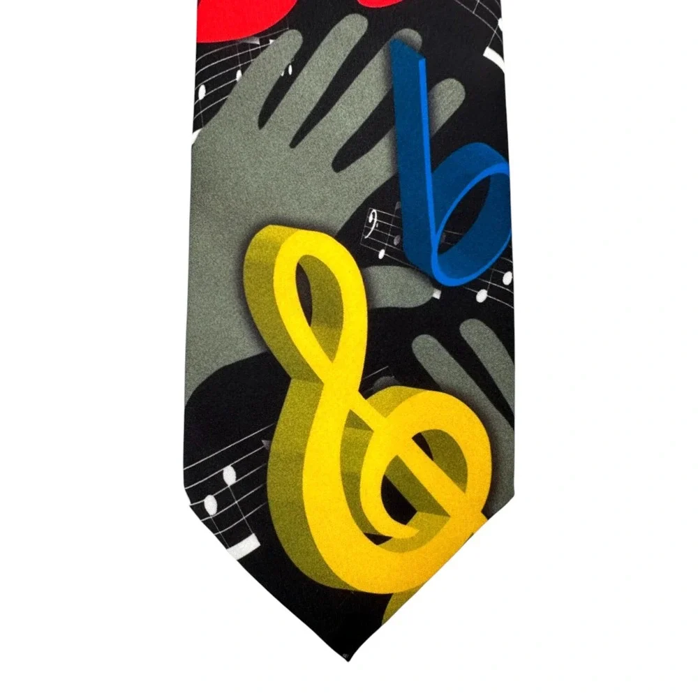 Ralph Marlin Musical Notes II 1998 Novelty Men's Multicolor Neck Tie